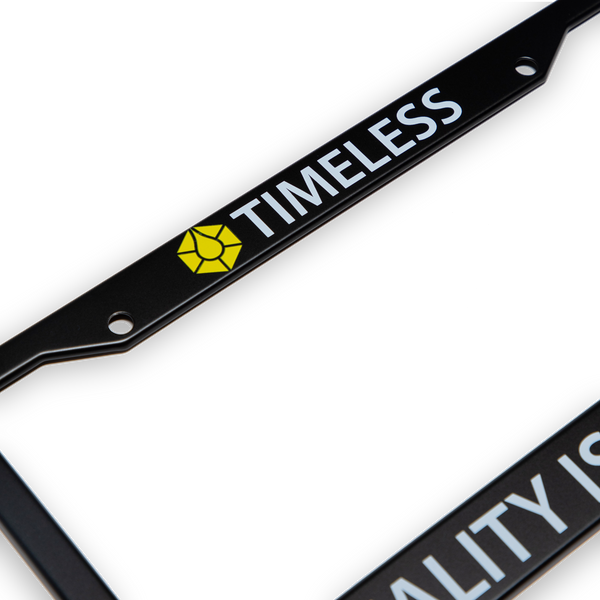 Timeless License Plate Cover ALWAYS TIMELESS